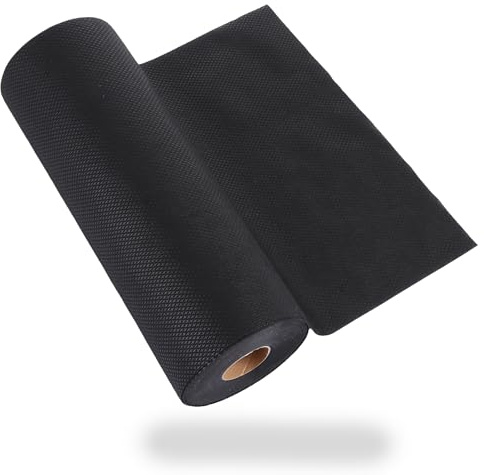 LDHHYH Black No-Show Mesh Embroidery Stabiliser Roll, 30.5 cm x 45.7 m (50 yd) Cut-Away Machine Embroidery Backing for Dark Fabrics, T-Shirts and Knits