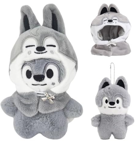 Stray Kids Porte-clés en peluche, Série Skzoo Porte-clés en peluche, Stray-Kids Plushdoll Porte Clés, Skzoo Poupée Peluche, Str-ays Ki-ds Sk-zoo adorable pendentif, pour les fans de Str-ay Ki-ds(A)