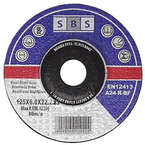 20 Stück SBS Schruppscheiben Schleifmoppteller 125 x 6,0 mm