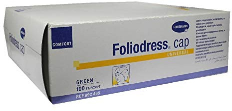 FOLIODRESS Cap Comfort Universal grün OP-Hauben 100 St