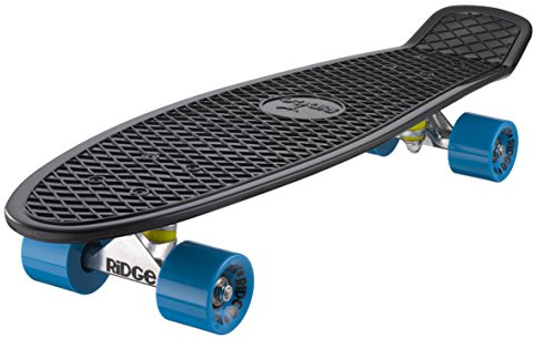 Ridge 27 Big Brother Retro Cruiser Skateboard, Nero/Blu