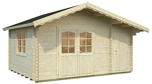 Palmako Blockbohlenhaus Emma 14,2 34 mm natur