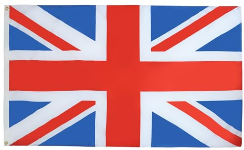 AZ FLAG - Drapeau Royaume-Uni - 150x90 cm - Drapeau Anglais - Uk - Grande Bretagne 100% Polyester Avec Oeillets Métalliques Intégrés - Pavillon 110 g