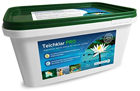 Profi-Vertrieb UG - Teichklar Pro 3,1 kg I Algenfreier Teich & Pool in wenigen Tagen ohne Phospat I gegen Fadenalgen Schmieralgen Schwebealgen I Algenvernichter Pool & Teich I Algenverhüter Teich