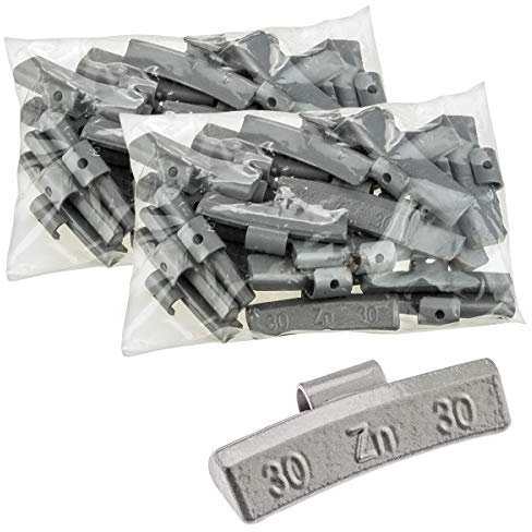Stix 50 Poids de Roue Zinc 30g Masses d'Équilibrage ZN/A à Frapper sur Jantes Aluminium Revêtement Polymère Anti-Corrosion Équilibrage Auto