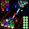 noveltymeme Bierpong-Tischmatte, leuchtet im Dunkeln, Trinkspiel, Pong-Spiel mit Partybechern, Glow Pongs für drinnen und draußen, Partyspiel, Partyzubehör, Dekoration, blinkend, rot und blau