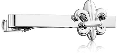 Fermacravatta da uomo | Spilla Cravatte Fiore di Giglio | Accessorio Argento Moda Uomo | Regalo Affari Anniversario di Matrimonio, Unique, Ottone, Nessuno