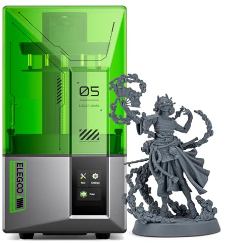 ELEGOO Mars 5 Imprimante 3D Résine 4K MSLA LCD, Nivellement Automatique, Impression 3D Rapide à 70mm/h, Détection Intelligante de Résine, Grande Taille d'impression 143,43 * 89,6 * 150mm³