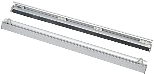 Plastic Poster Strips Transparent, Poster Rails Poster Strips Clamp Rails Aluminum Alloy Poster Rails Poster Hanger Set with Two Hanging Axes for Exhibitions
