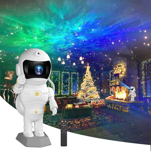 SYDERUER LED Astronaut Projektor – Sternenhimmel Projektor für Kinder mit Timer, Fernbedienung & Dimmbar, Planetarium Nachtlicht für Schlafzimmer, Geschenk für Kinder und Erwachsene zu Feiertagen