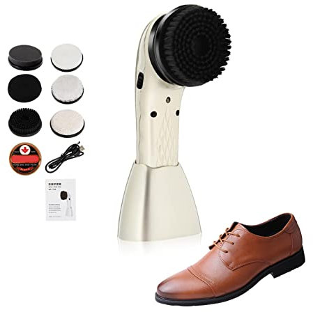 Kit lustrascarpe - Spazzola per pulizia multifunzionale Kit lustrascarpe Set di spazzole per scarpe automatiche,Shine Polisher con interfaccia USB per la cura della pelle