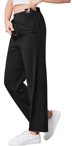 Deyeek Post Surgery Tear Away Pants Women 2 Side Snaps Wide Leg Sweatpants Adaptive Pants for Hip Surgery Recovery Women Black