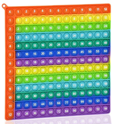Maths Pop Board, Interesting Times Tables Games Maths Games Used on Both Sides, Practical Square Multiplication Tables, Multiplication Learning Toy (Suitable for People Aged 15 and Above)