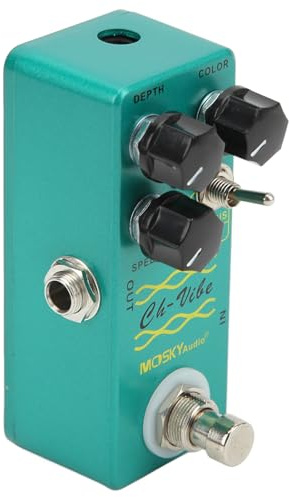 Tbest Chorus Vibrato Pedal Metal 2 i Gitarreffektpedal med True Bypass Switch för Elgitarr, Vintage och Modern Modulering, Kompakt Design