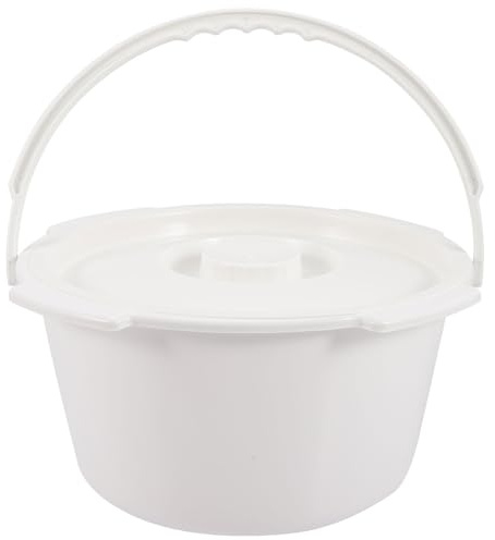 COSMOBETTY Cubo para silla inodoro con tapa, cubo de PP duradero para orinar con silla para mayores, ideal para uso en cama y hospital