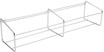 Vogue Wire Gastronorm Tray Organiser Stand, Silver, Stainless Steel Rack, For Gastronorm Tray Sets, Size: 150(H) x 680(W) x 160(D)mm, Fits 6x 1/9GN or 4x 1/6GN Pans, Commercial & Home Use, CC051