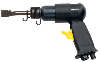 MICHELIN Coffret Marteau Burineur - 4 Burins - Ressort - Mandrin Autoserrant - Flacon d'Huile - Consommation d'Air : 170 l/min - Pression d'Utilisation : 6 bar - Nombre d'Impacts : 4500