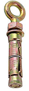 Charles Watson Heavy Duty M12 Eye Bolt Shield Anchor, Single | Securely anchors fixtures into concrete, brick, or block walls with an expansion mechanism that prevents slipping.