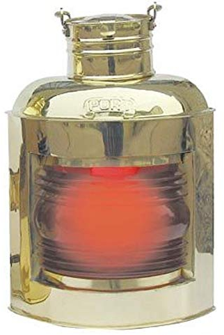 Positionslampe Backbordlampe rot Schiffslampe Messing 30cm elektrisch Backbord Lampe