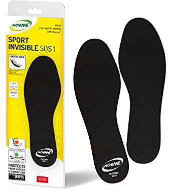Noene SOS1 Solette invisibili Solette antiurto per scarpe sportive perfette per lo sport e per la vita di tutti i giorni ideali per uomini e donne h: 1 mm - 36/42