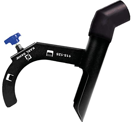 Karl Dahm Absaughaube für Schleifarbeiten Ø 115mm - 125 mm I Für alle 115 mm & 125 mm Winkelschleifer-Modelle geeignet I Professionelle Absaughilfe für den sauberen, staubfreien Kantenschliff – 12182