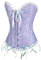 liaddkv Femmes Sexy Vintage Fête Gothique Floral Dentelle Up Corset Slim Bustier Top Costumes Cosplay pour Hommes Goku, lilas, M