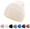 NebulaGlam Mütze Warm Mützen Wintermütze Strickmütze Weiche Winter Beanie Mütze Grobstrick Wintermützen für Herren und Damen für Outdoor Sports (Weiß)
