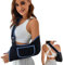 XFSRG Tutore Braccio Regolabile Supporto Spalla Con Sacchetto Per Riporre Imbracatura per Braccio in Tessuto Traspirante Adatto per Uomo e Donna(Blu Nero, L)