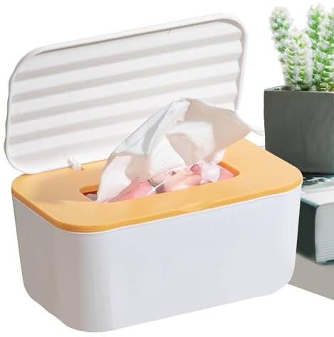 Rrlihjgu Porta Toallitas - Organizador De Mesa para Pañuelos | Organizador Hermético Multiusos Antipolvo para Guardería Coche Maquillaje Cocina Baño Y Pañales