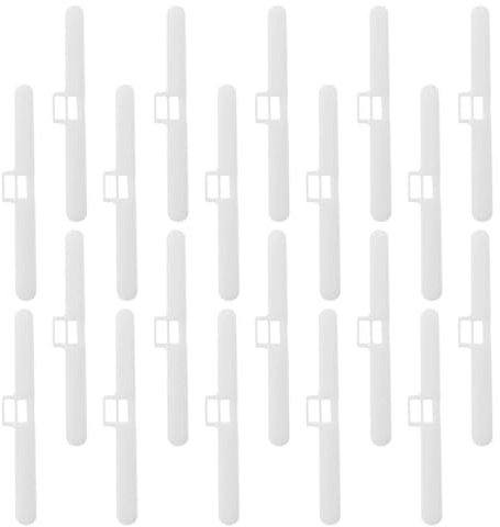 ULTECHNOVO Soportes de Fijación 20 para Fácil Instalación y Durabilidad Accesorios Resistentes Persianas Verticales de Plástico Blanco para Cortinas en Estudio y Lavandería