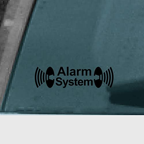 Sticker Tattoo Alarm System Black for Exterior of Glass Panel Body Window Film