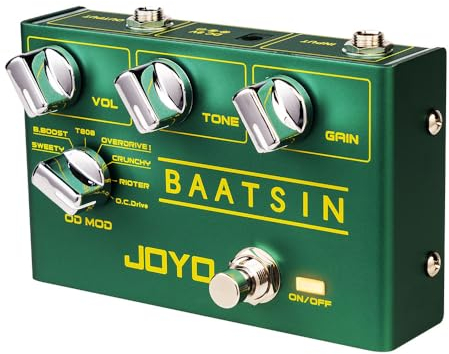 JOYO Pure Analog Overdrive und Distortion Multieffektpedal R-Serie, 8 klassische OD/DS-Sounds für E-Gitarre (Baatsin R-11)