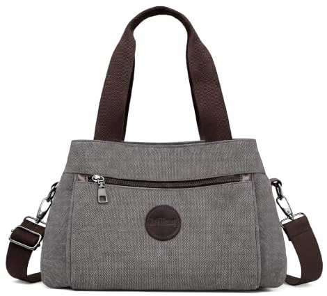 DORRISO Femmes Sac à Main Toile Sac Bandoulière Voyage Sac Messenger Léger Sac de Toile Vintage Femme Voyage Quotidien École Sac Bandoulière