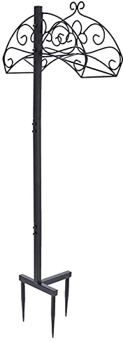 Support de tuyau de jardin en métal avec 3 points de fixation - Support de rangement pour tuyau d'arrosage - Pour pelouse en extérieur