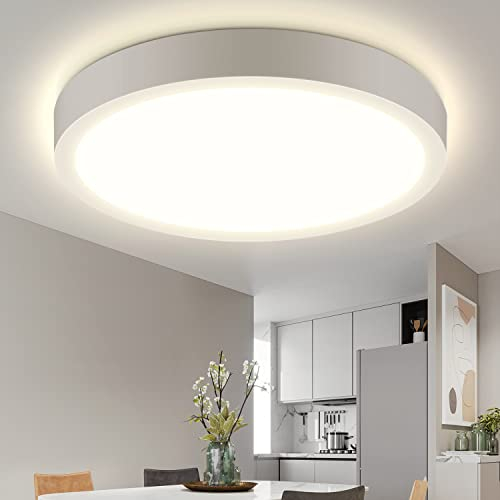 Aigostar Plafoniera LED Soffitto Moderna,24W Equivalente a 162W,Ø28.5cm,2700LM alta luminosità,Lampada da Soffitto LED 4000K Luce naturale,per Soggiorno,Camera da Letto,Cucina,Sala da Pranzo,Balcone