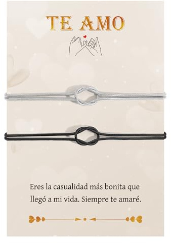 CheersLife 2 Piezas Pulseras para Parejas, Regalos Originales para Parejas