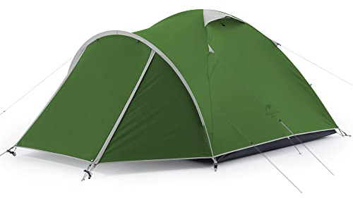 Naturehike Zelt Campingzelt Familienzelt 3-4 Personen Zelt 3-4 Saison Zelt für Camping Wandern (Grün)