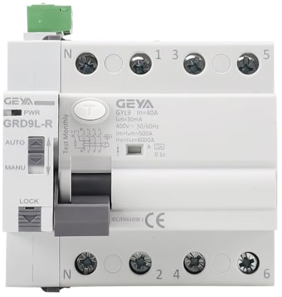 Interruptor Diferencial Trifásico Superinmunizado Auto Rearmable con Reconexión Automática 4P 40A 30mA 6Ka Clase A. Diferencial Autorrearmable. Diferencial Rearme Automático Carril Din. RCCB