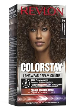 Revlon Colorstay Tinte Pelo Mujer, Coloración Permanente de larga duración, Incluye mascarilla potenciadora del color, Hasta 8 semanas de color, Tono 5.12 Castaño Glacial