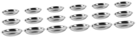 IMIKEYA 18pezzi Ciotole Acciaio Inossidabile Per Salse e Snack Piatto Versatile Per Condimenti Frutta e Antipasti Varie Elegante Design Chic Per Cucina e Tavola