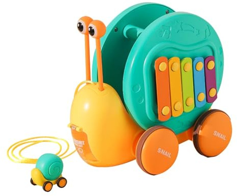 Ruwshuuk Krypande babyleksak, krypande snigelleksak | mångsidig och rolig | snigeldraleksak, liten skjutleksak | Creatve Moving Toys snigelleksaker