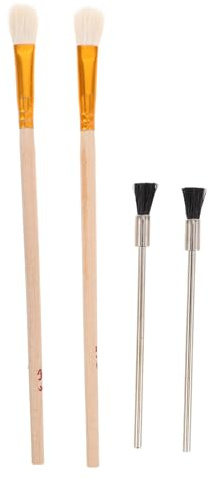 Healvian Kit de Limpieza para Aerógrafo Cepillos Metálicos Nylon 4 Piezas para Boquilla Pulverizadora y Mantenimiento de Accesorios Herramienta Compacta para Limpieza Profesional y