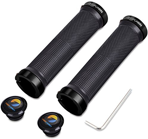 TOPCABIN Bike Grips Double Lock on Locking Bicycle Handlebar Grips Cycle Bicycle Mountain Bike BMX Floding