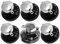 Stoves Gas Hob Oven Cooker Knobs Flame Control Switch (Pack of 6, Black/Silver)
