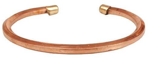 Touchstone Handcrafted By Indian Skilled Artisans Durable High Gauge Copper Peace Healing Chakra Hand Twisted Stylisht Mediation Bracelet In Natural Tone.