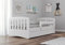 Bjird Kinderbett Jugendbett 80x160 80x180 mit Rausfallschutz Matratze Schublade und Lattenrost Kinderbetten für Mädchen und Junge - Classic I (80 x 180 cm mit Matratze, Weiß)