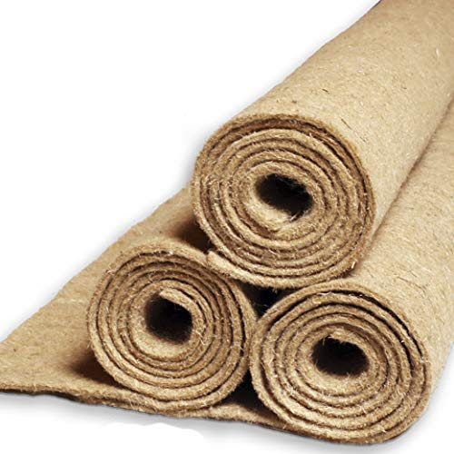 natursache Tappetino di canapa (100 x 50 x 0,5 cm) per rifiuti nella compostiera per vermi casella di vermi, protegge dalle mosche della frutta, garantisce condizioni ottimali nel composter (2 pezzi)