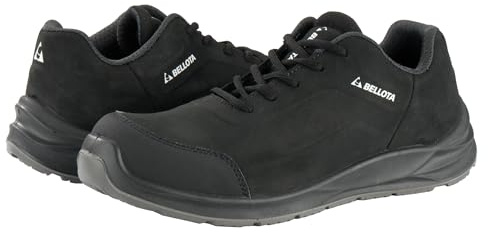 Bellota FTW03-43B S3 - Zapatilla de Seguridad para Hombre Flex Carbon S3 de Piel Hidrofugada Nobuck, Calzado de Trabajo Flexible y Ligero, Talla 43