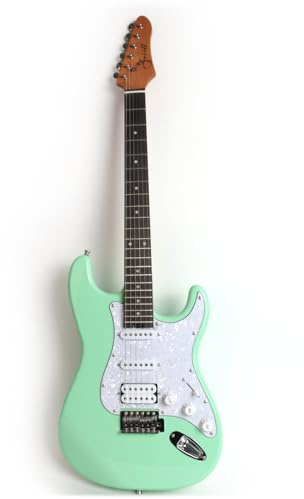 Fojill Full Size Electric Guitar Solid Mahogany Body Roasted Canadian Maple Neck Genuine Rosewood Fretboard Bone Nut With Padded Gig Bag