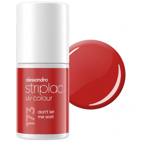 alessandro Striplac UV-Nagellack Don't Let Me Wait - Deckend & Kratzfest bis zu 15 Tage - Leichtes Auftragen - Schonende Abziehtechnologie - Vegan - Rot, 6,5ml